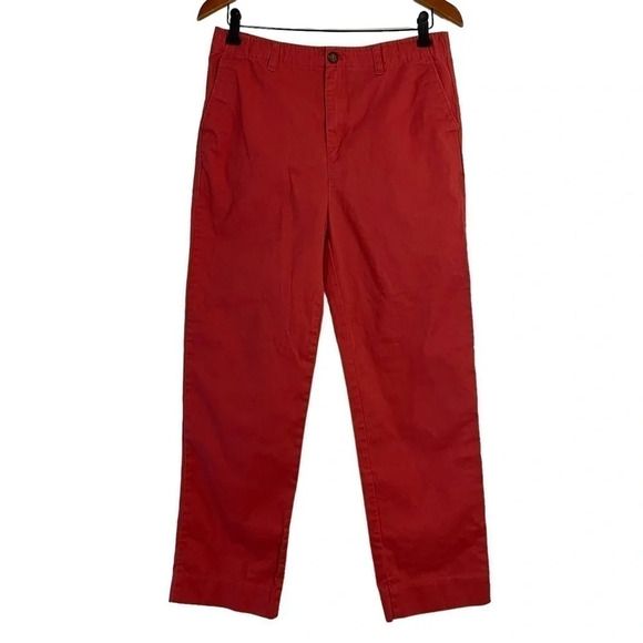 Lands End Salmon Pink Straight Leg Pants Size 20 Colored Jeans 100% Cotton - Picture 1 of 7